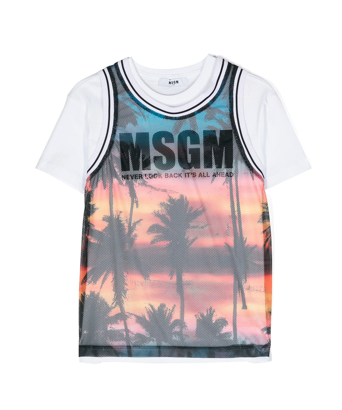 MSGM Kids T-Shirt con Canotta per Bambini