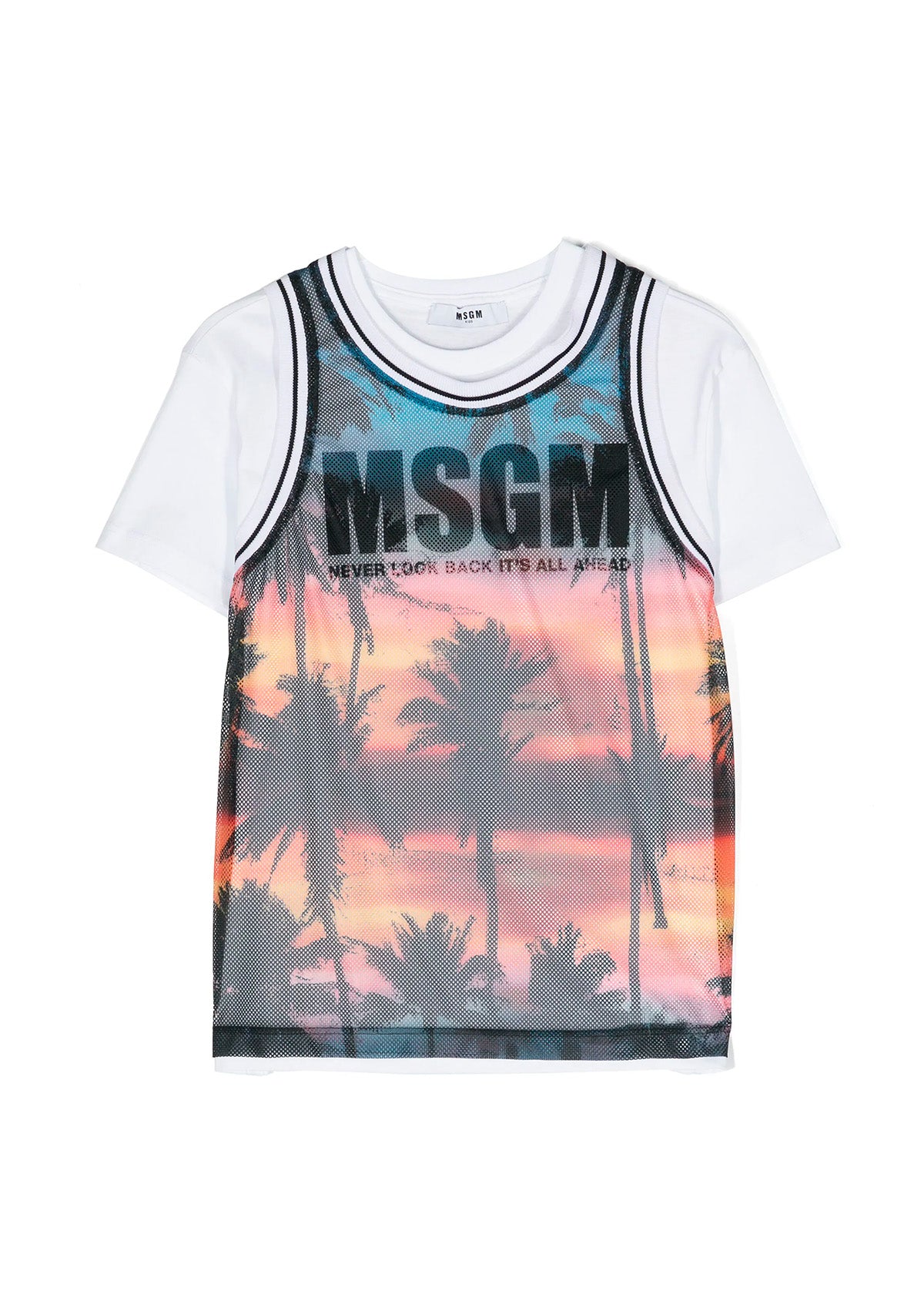 MSGM Kids T-Shirt con Canotta per Bambini