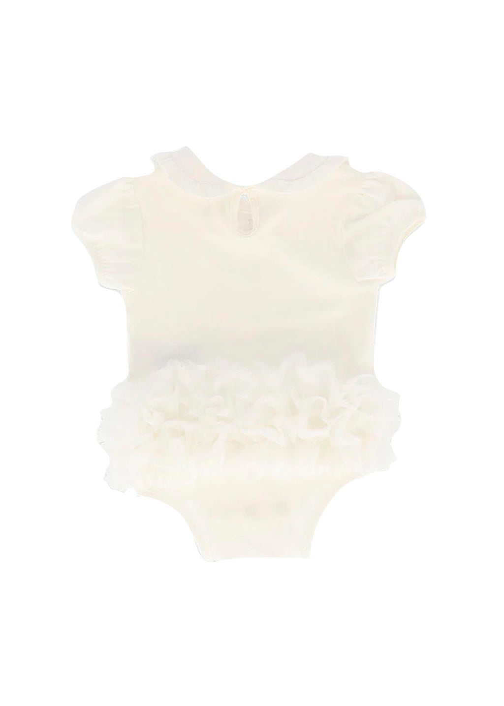 Angel's Face Baby Girl Onesie White
