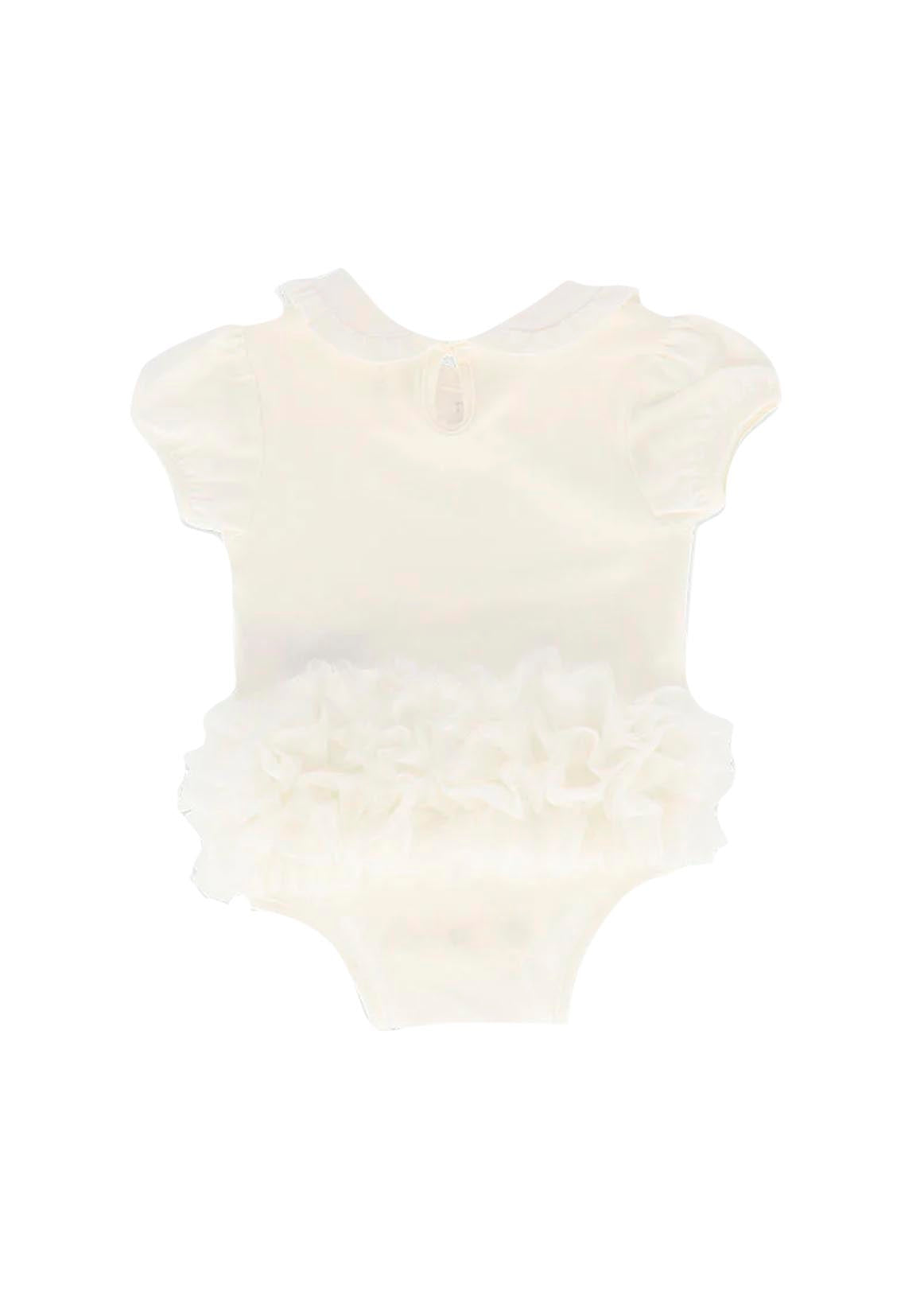 Angel's Face Baby Girl Onesie White