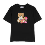 T-shirt Teddy Bear Moschino Kids: Eleganza in Nero per le Piccole Fashion Icon