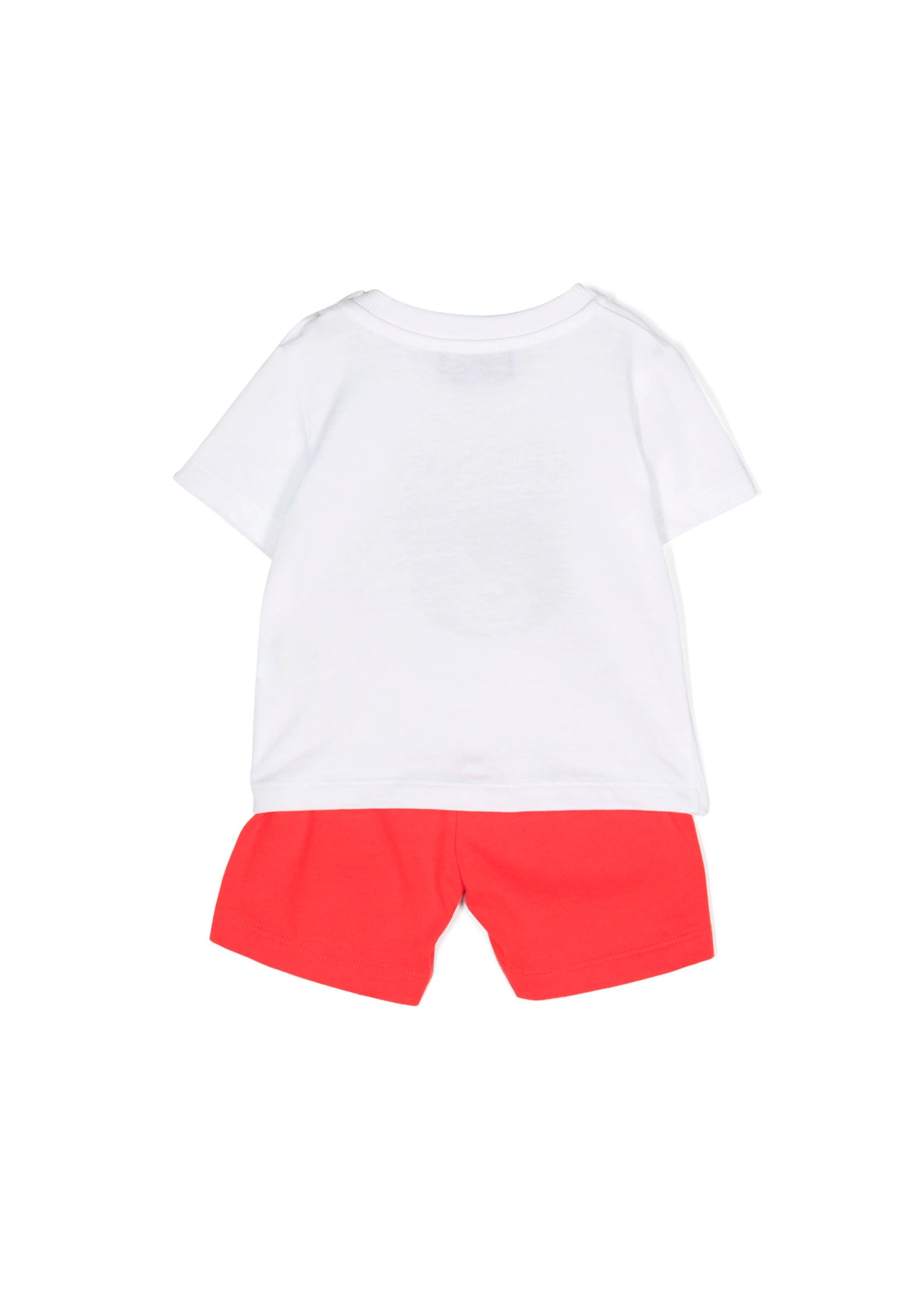 Moschino Kids Completo T-Shirt e Shorts Bianco/rosso Teddy Bear per Neonati