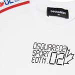 Dsquared2 Kids T-Shirt Bianca con Banda Logata