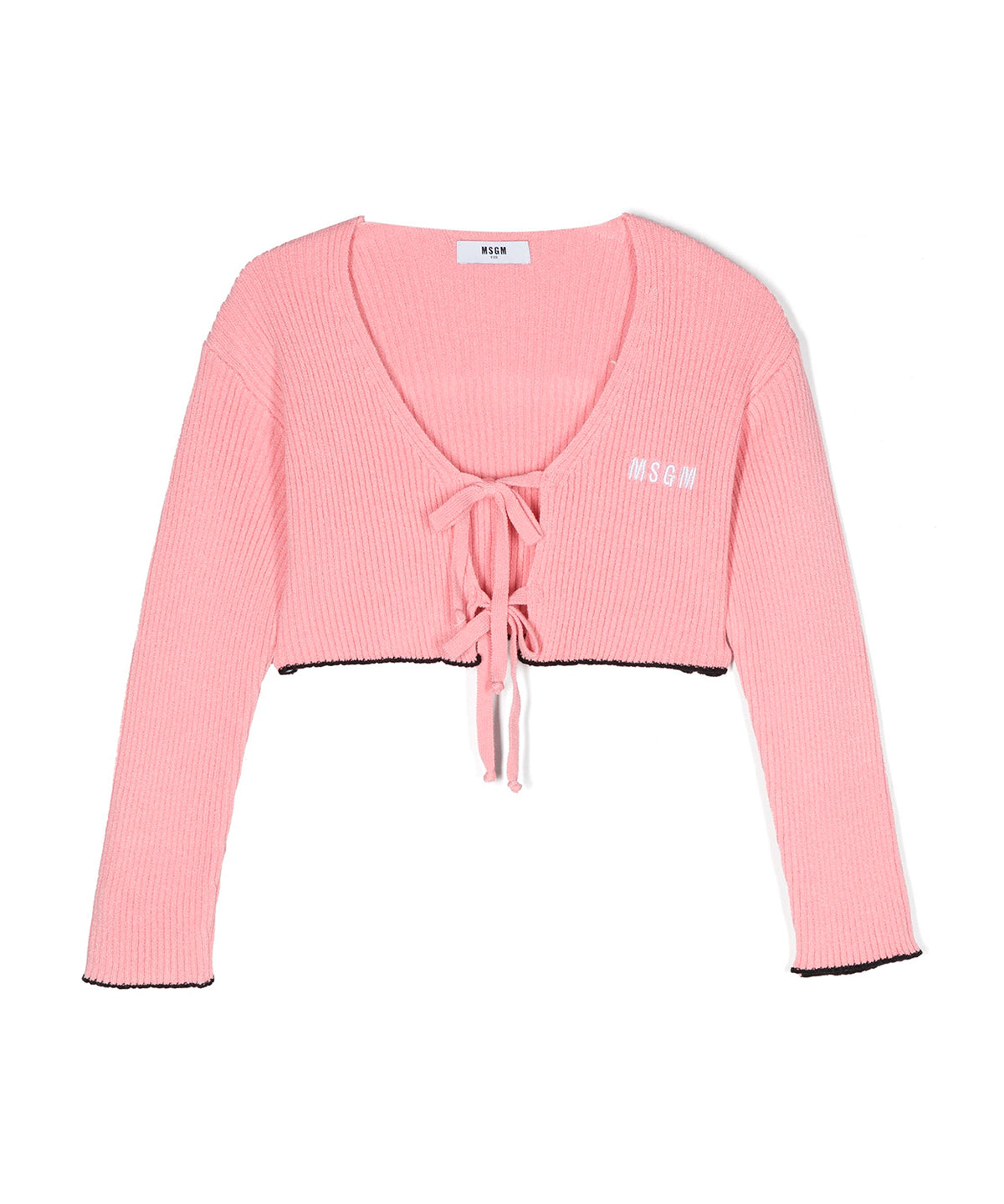 Msgm Kids Cardigan Crop Rosa