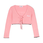 Msgm Kids Cardigan Crop Rosa