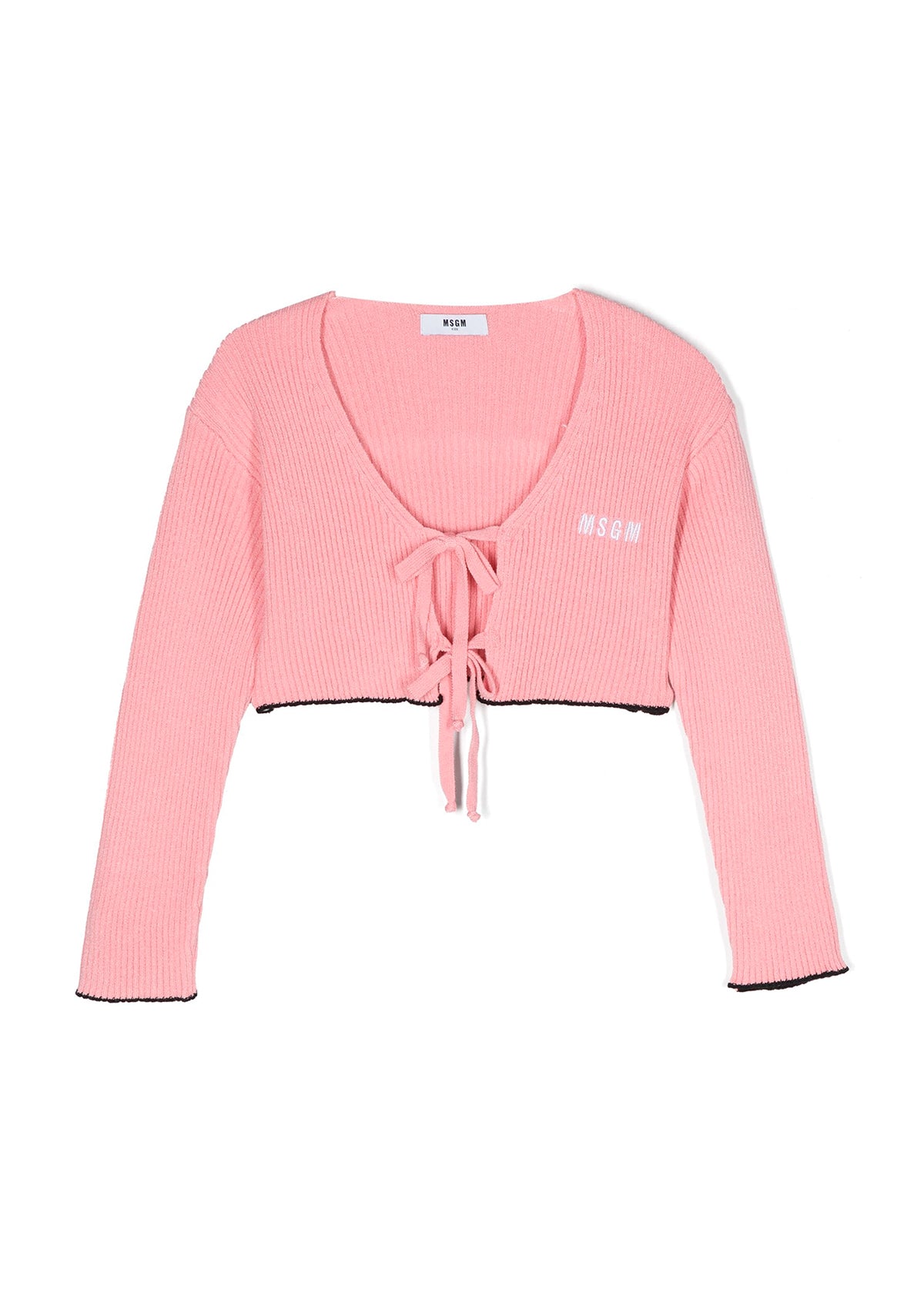 Msgm Kids Cardigan Crop Rosa