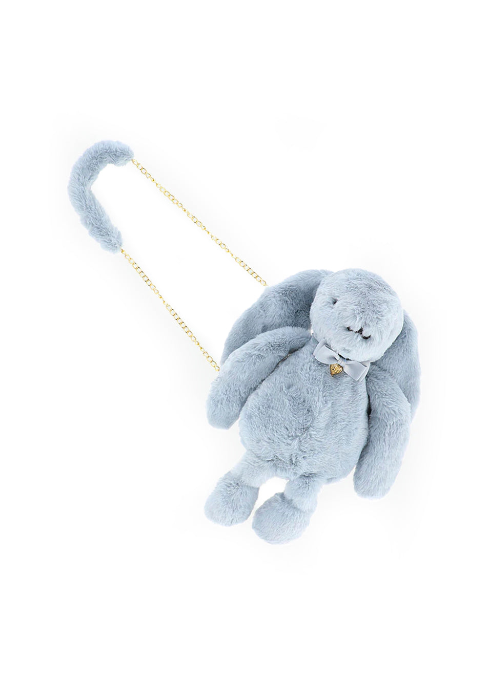 Angel's Face Light Blue Rabbit Bag with Faux Fur