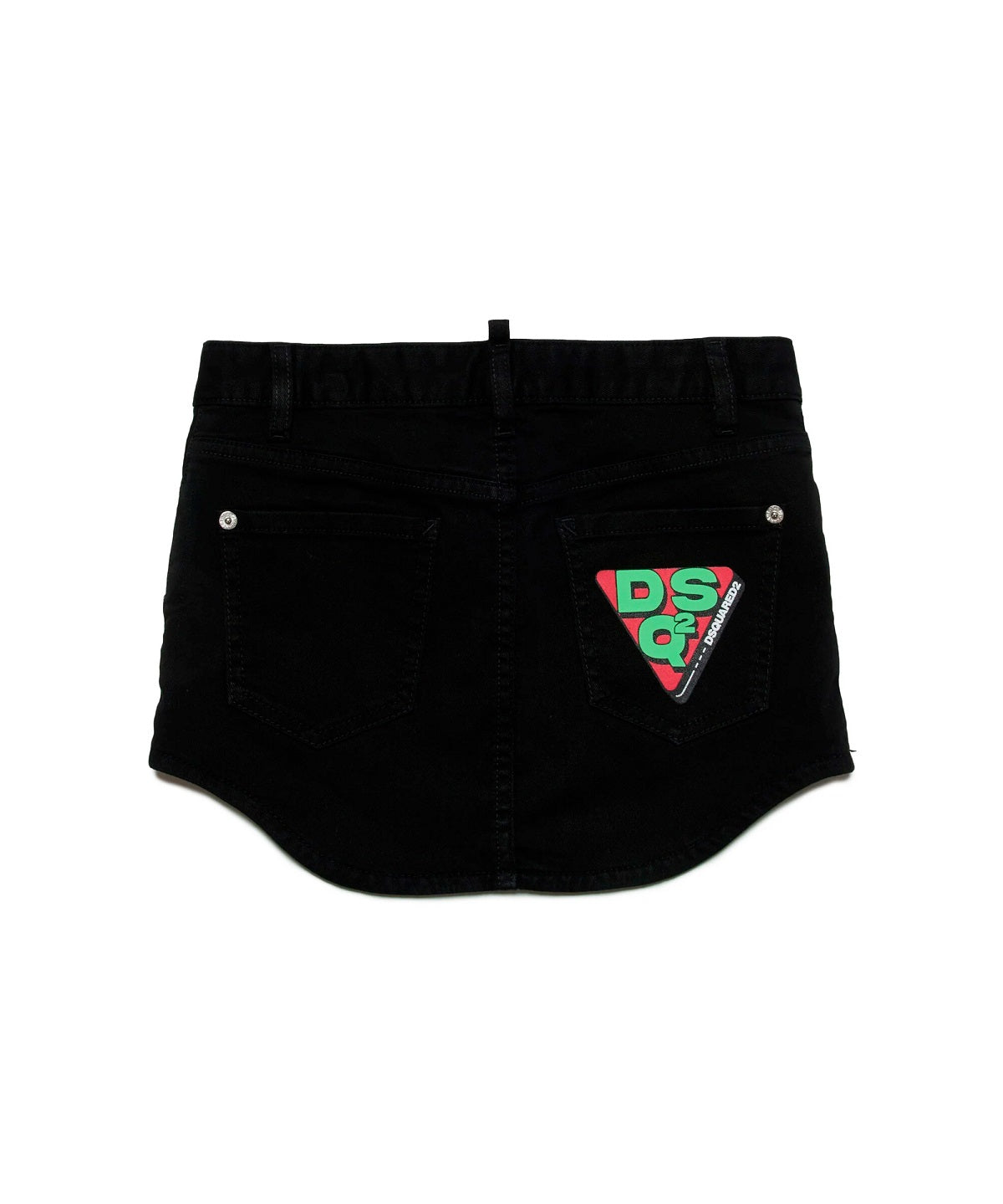 Dsquared2 Kids Gonna di Jeans Nera a Taglio Obliquo per Bambine