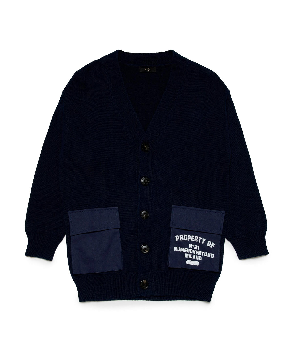 N°21 Kids Cardigan Blu Oversize per Bambini