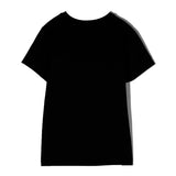Moschino Kids T-Shirt Nera con Ricamo Cuore per Bambine