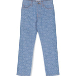 Moschino Kids Jeans Dritti Logo All-over