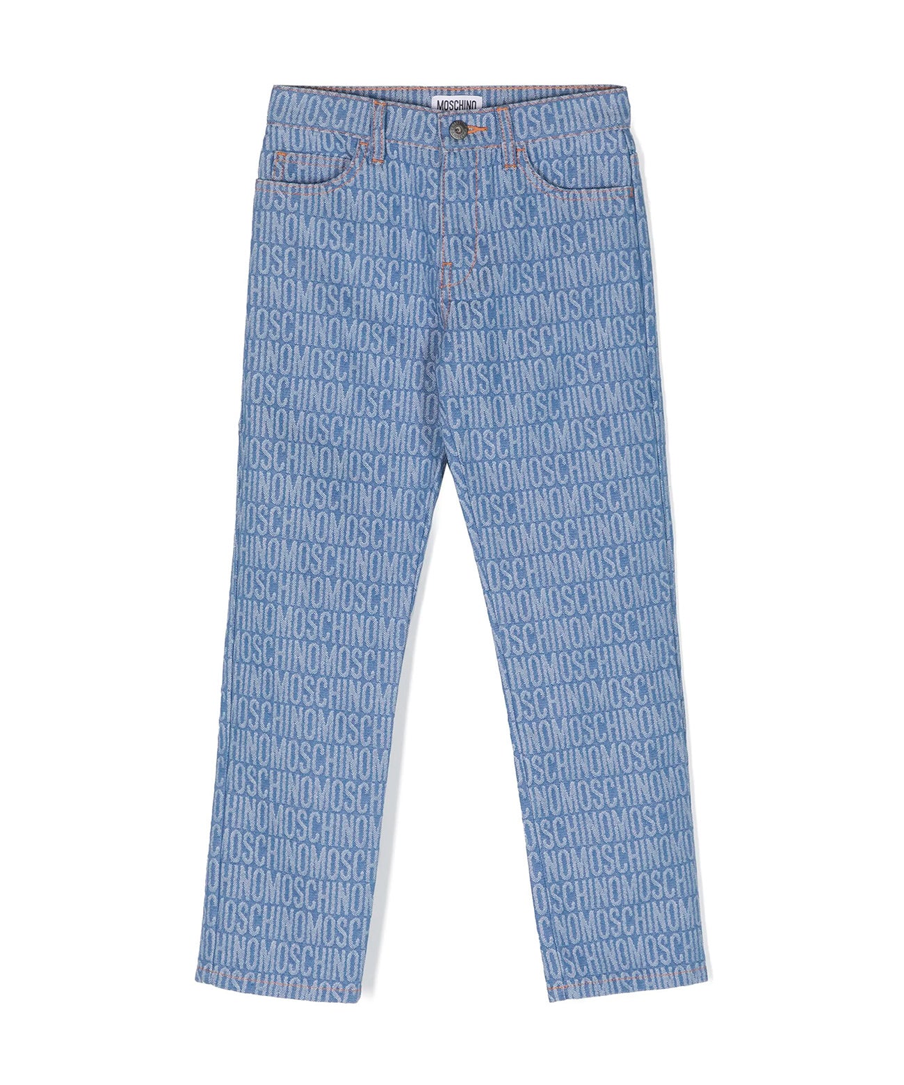 Moschino Kids Jeans Dritti Logo All-over