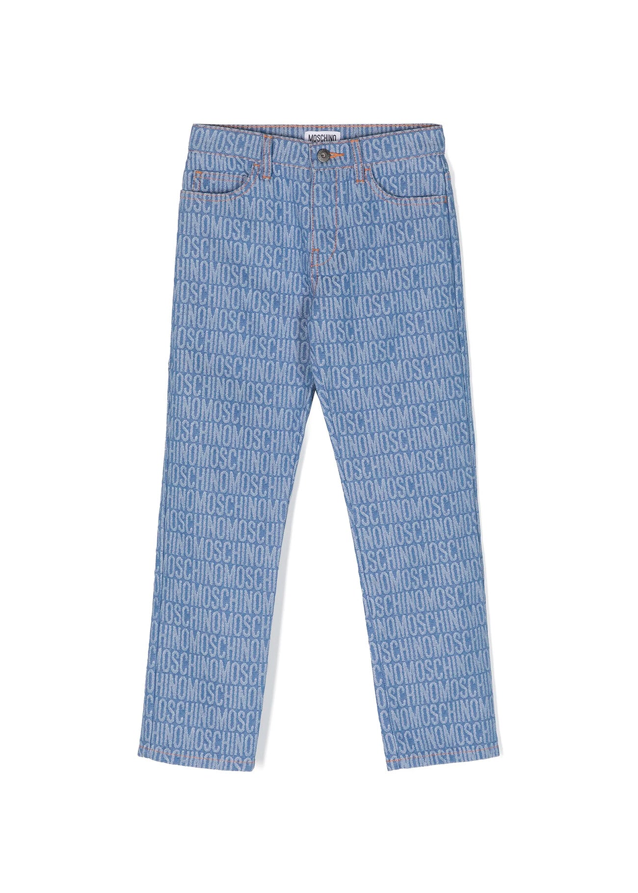 Moschino Kids Jeans Dritti Logo All-over