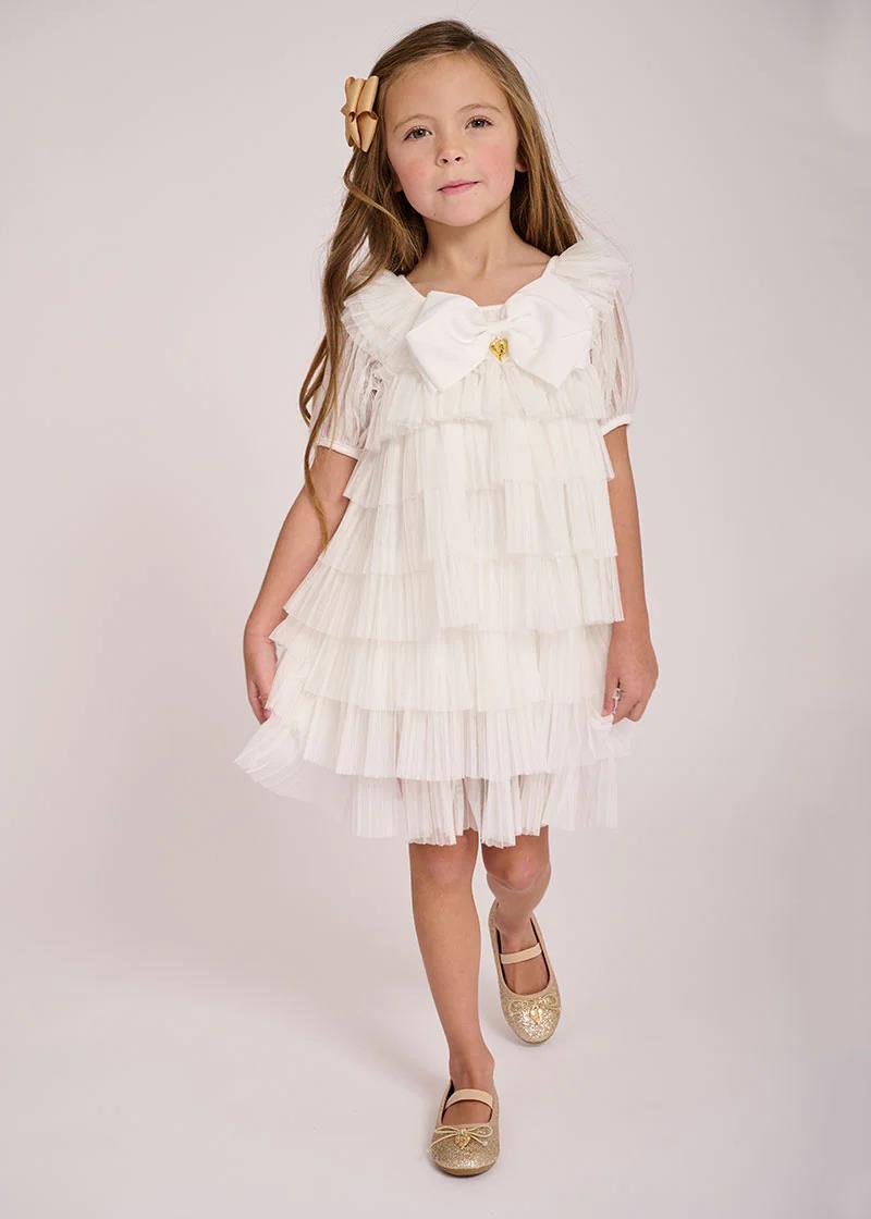 Angel's Face Baby Girl White Dress