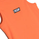 Msgm Kids Canotta Arancione a Costine