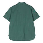 Moschino Kids Camicia Verde con Stampa Vernice per Bambini