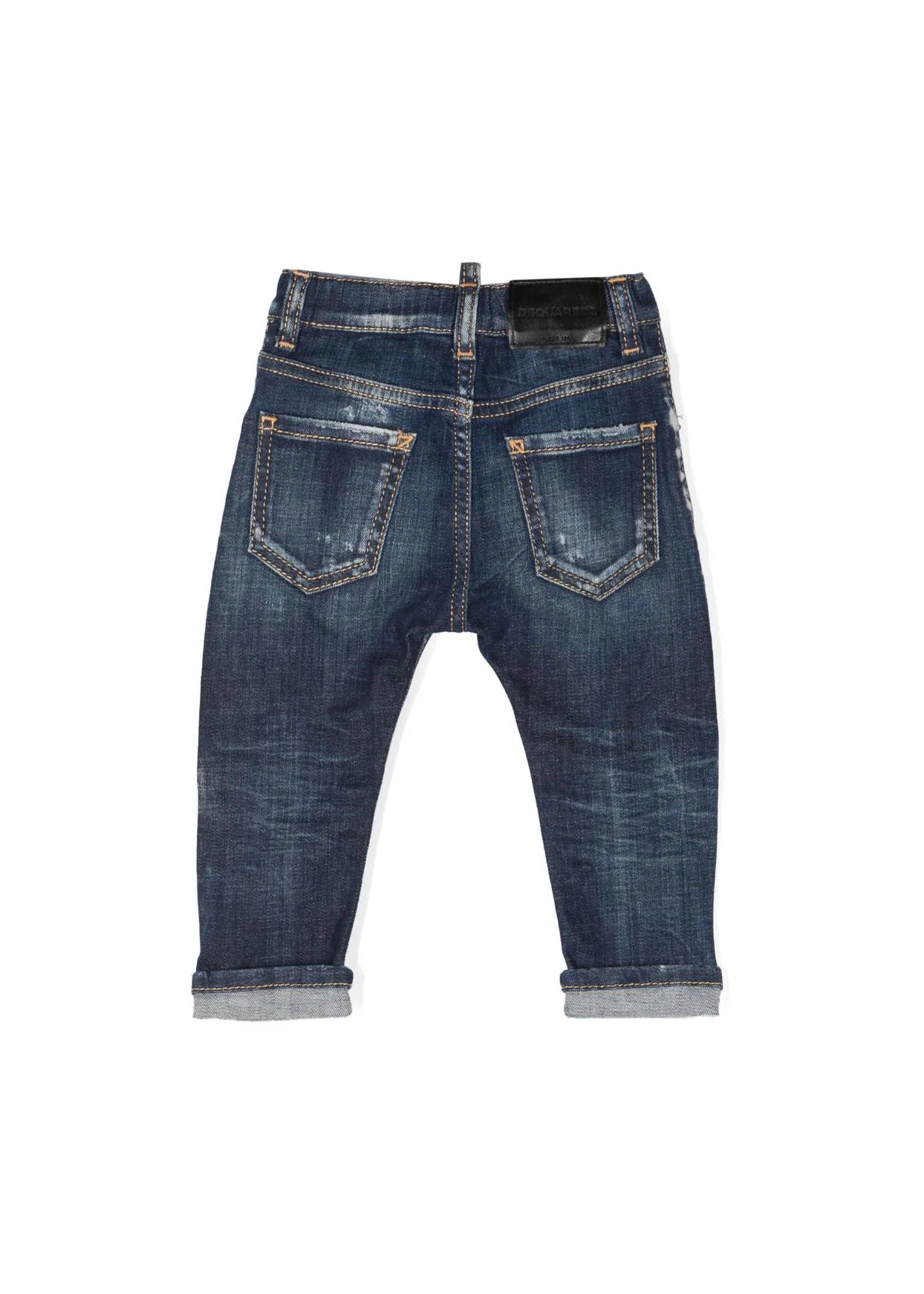 Jeans DSquared2 Kids Sfumato con Cuciture a Contrasto | Composizione in Cotone ed Elastam