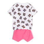 Moschino Kids Completo Short e T-shirt Teddy Bear All-over per Neonate