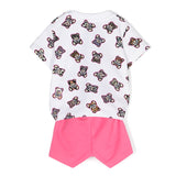Moschino Kids Completo Short e T-shirt Teddy Bear All-over per Neonate