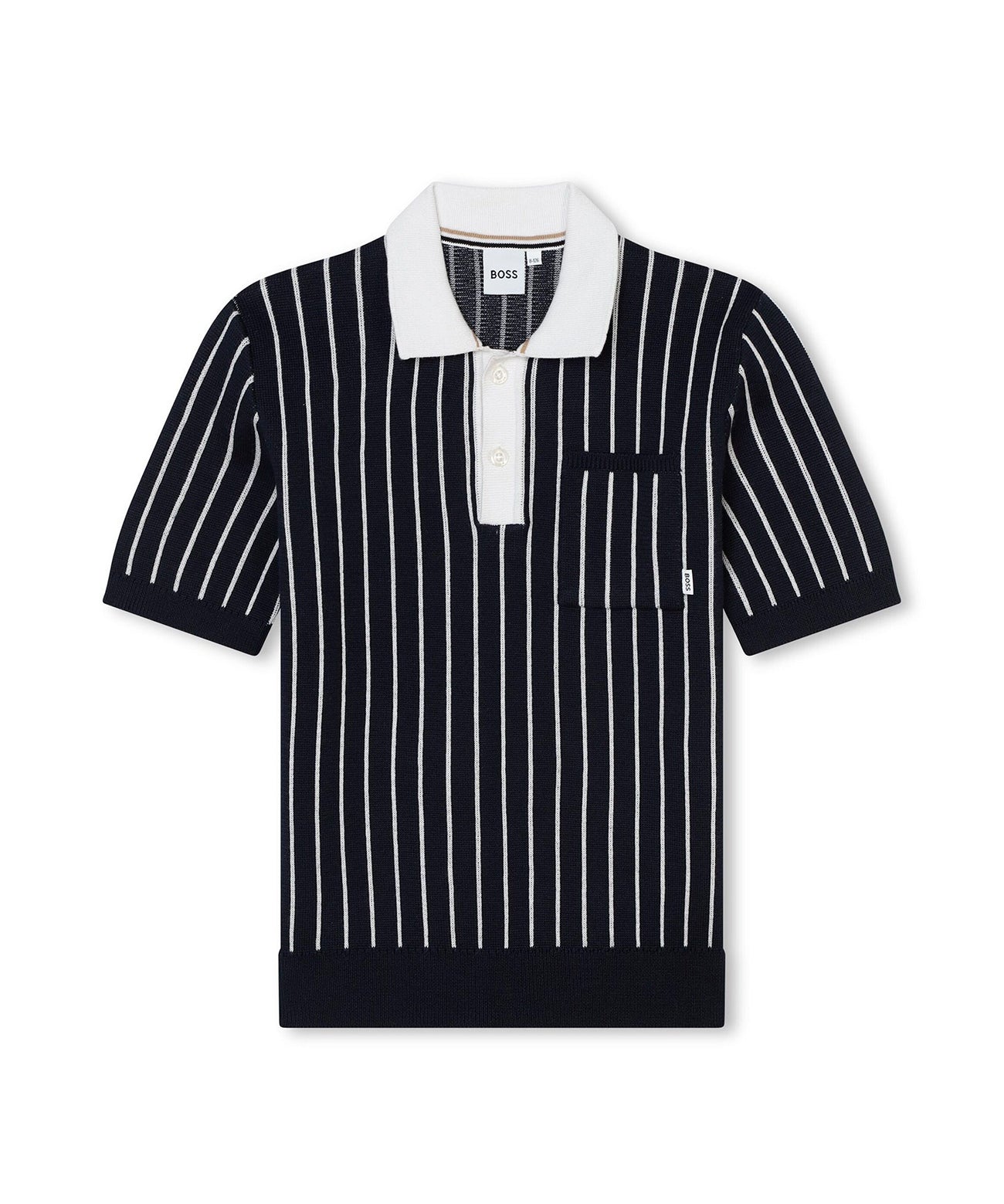 Boss Kids Polo Blu a Righe per Bambini