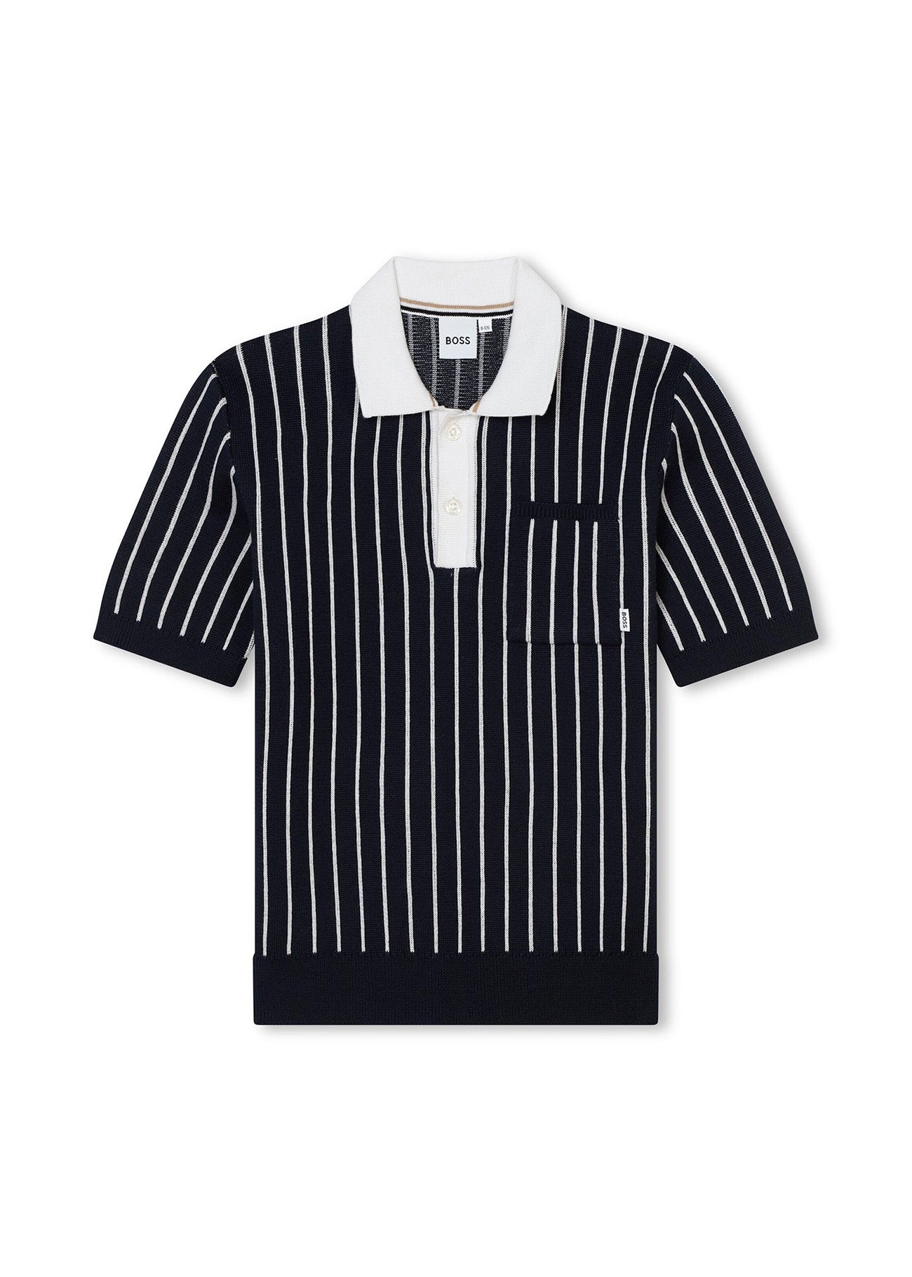 Boss Kids Polo Blu a Righe per Bambini