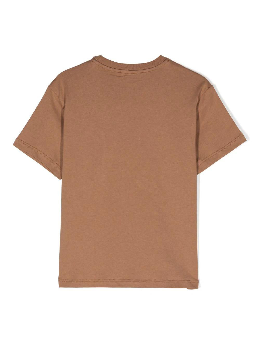 Acquista la T-shirt Girocollo con Taschino Beige per Bambini MSGM Kids