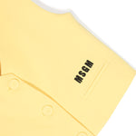 Msgm Kids Gilet Giallo con Stampa Logo per Bambine