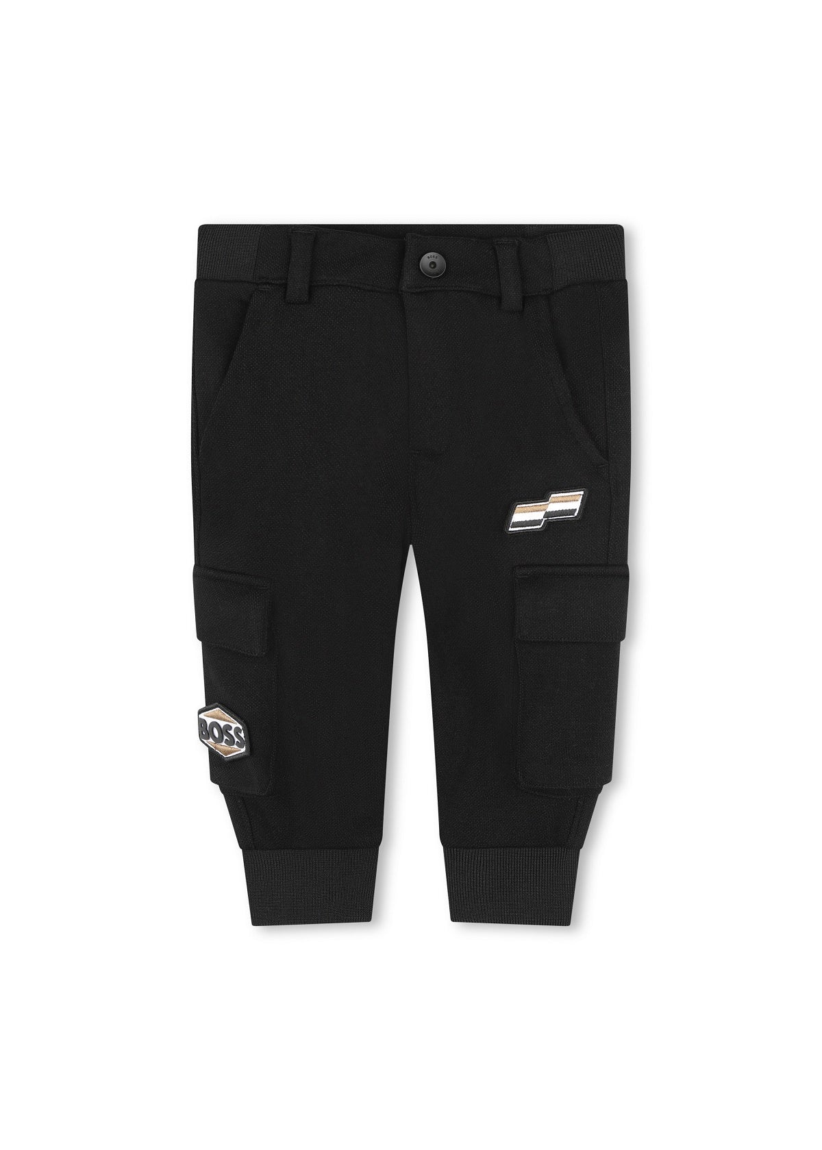 Boss Kids Pantalone jogging con Tasconi Nero