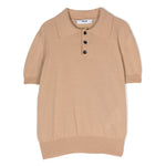 MSGM Kids Polo Beige in Maglia