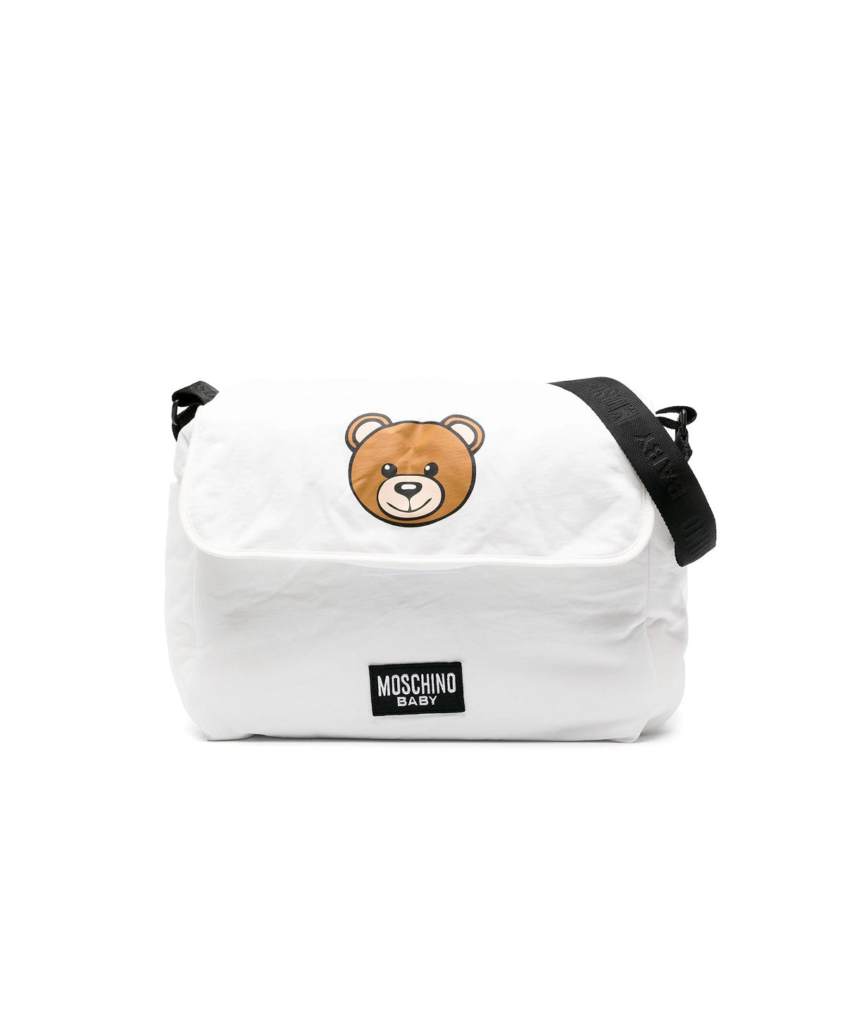 Moschino Kids Borsa Mamma Teddy Bear Panna con Fasciatoio