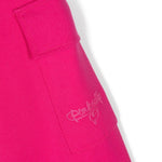 Pantalone Cargo Pinko Kids Rosa Fucsia: Stile Moderno con Bottoni Goffrati e Dettagli Funzionali