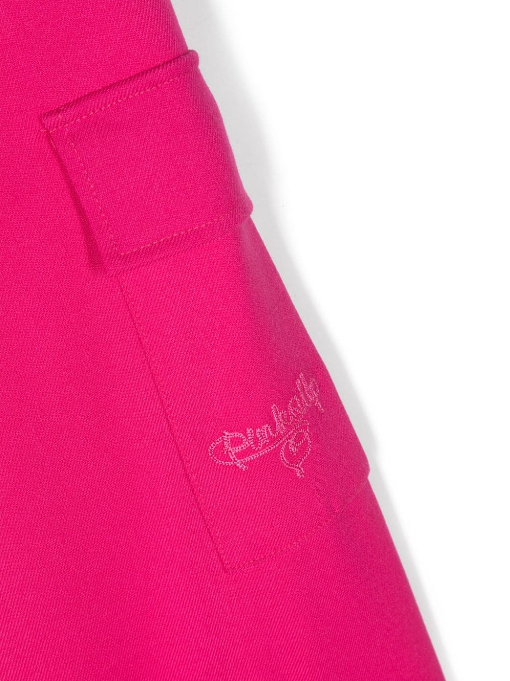 Pantalone Cargo Pinko Kids Rosa Fucsia: Stile Moderno con Bottoni Goffrati e Dettagli Funzionali